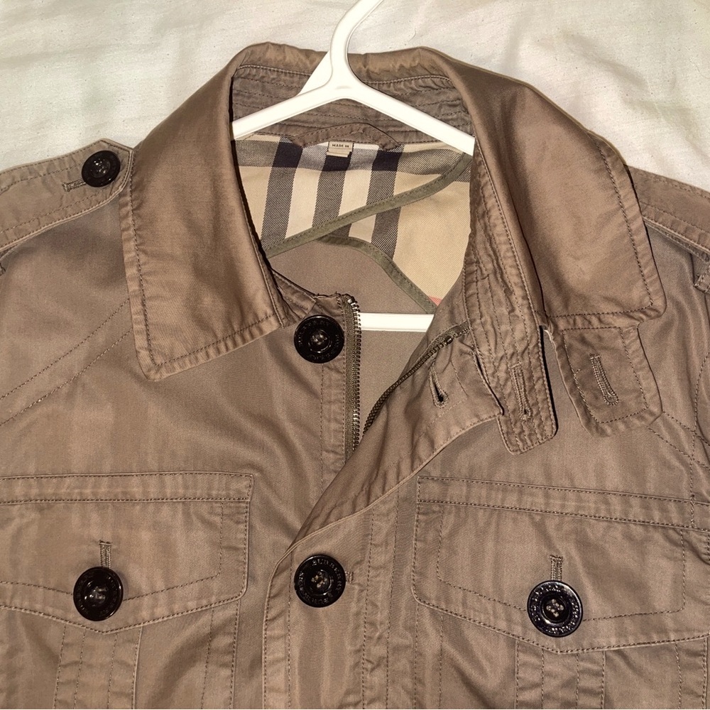 Burberry Tan Military Field Coat Lightweight Cotton - Picture 3 of 15